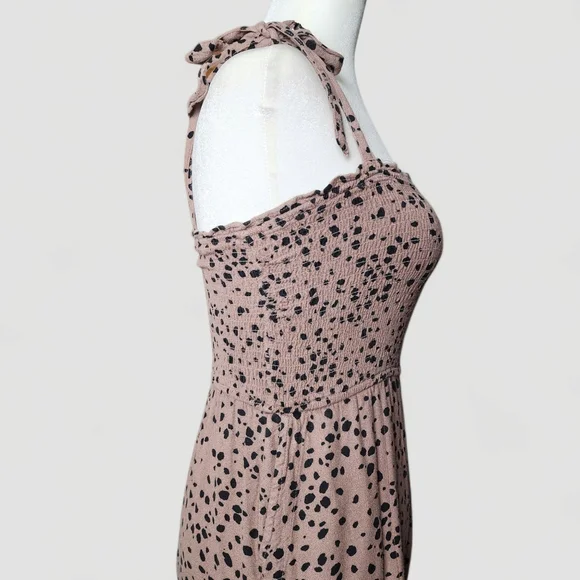 Abercrombie & Fitch Brown,Black Smocked Jumpsuit - Picture 5 of 9